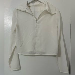 BNWT white cropped blouse